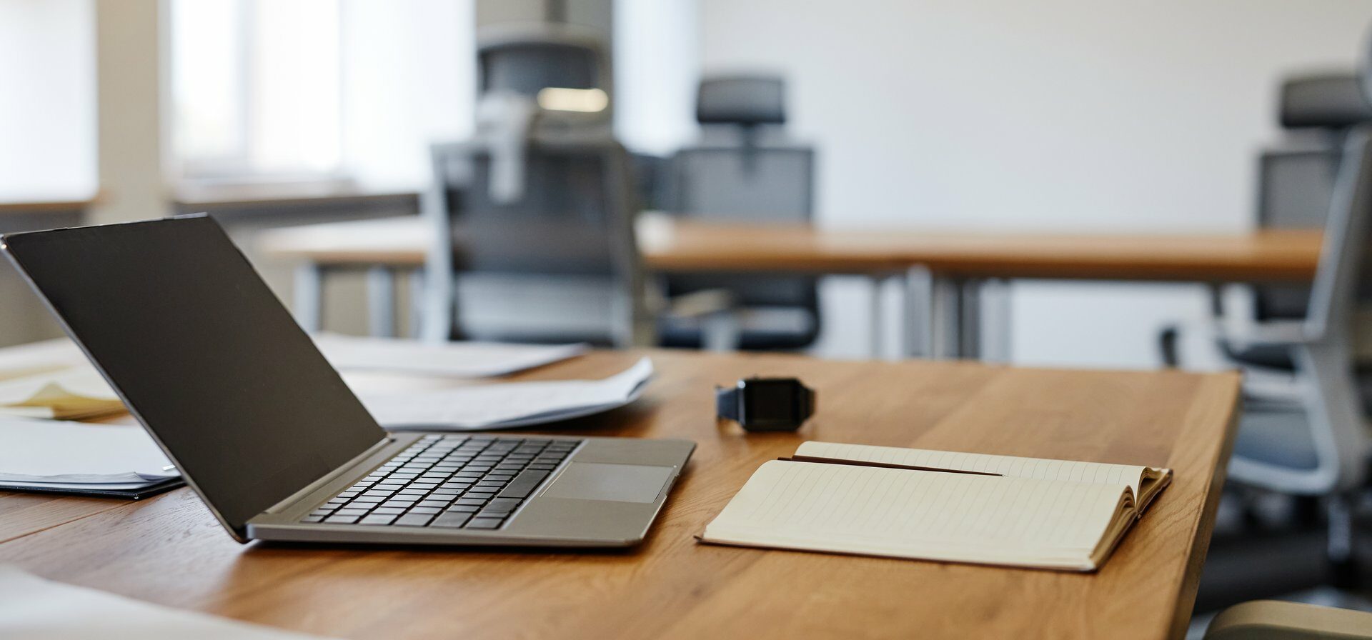 Accompanying photo of a computer on a desk